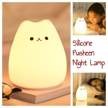 Stadion Altaar Sicilië Qoo10 - Touch sensor Silicone Pusheen cat Night lamp : Furniture/Home Décor