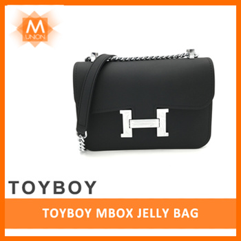 Toyboy Mbox Jelly Bag Chain Shoulder Women Bag Ladies Bag Waterproof(Black)