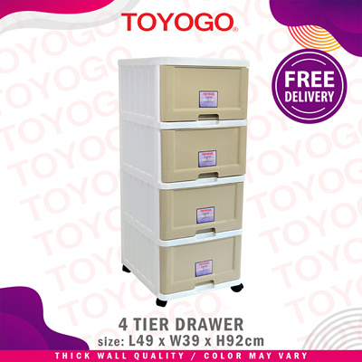 Qoo10 Toyogo Plastic Storage Cabinet Drawer With Wheels 4