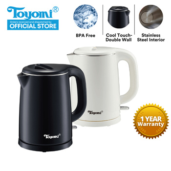 Toyomi 1.5L Stainless Steel Cordless Kettle WK 1633