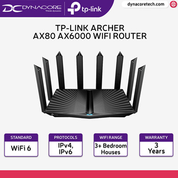 Qoo10 - TP-Link ARCHER AX80 AX6000 8-Stream Wi-Fi 6 Router with