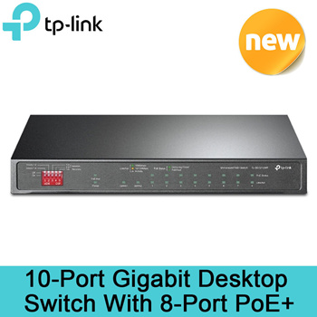 TL-SG1210MP, 10-Port Gigabit Desktop Switch with 8-Port PoE+