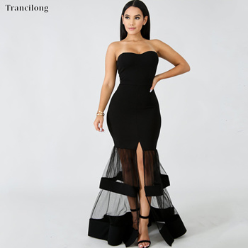 Qoo10 - Women Ruffles Tube Dress and Skinny Pants Sets Two Pieces Outfits  Sexy : Women's Clothing