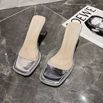 Transparent strap online slippers