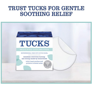 Quube -Tucks Medicated Cooling Pads 100 Pads Witch Hazel Hemorrhoids :  Health & Medical