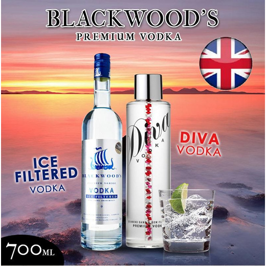Qoo10 - Twin Blackwoods Vodka (1 Diva + 1 Nordic) for : Drinks