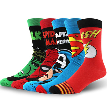 Qoo10 - USA Fashion Cartoon Anime Superhero Socks Men Long Happy