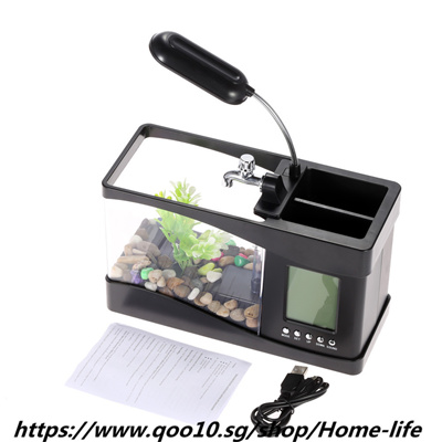 Qoo10 Usb Mini Fish Tank Desktop Electronic Aquarium Mini Fish