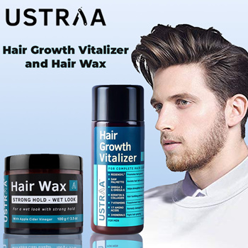 Qoo10 - Ustraa Hair Growth Vitalizer And Hair Wax Matte Look， Option 2  Ustraa ... : Cosmetics