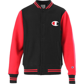 Qoo10 V0892 549332 0AQ CHAMPION STADIUM VARSITY JACKET BLACK