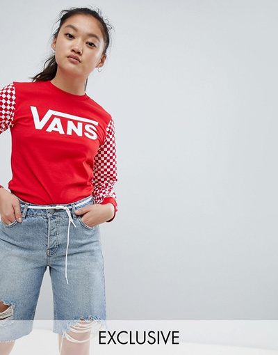 vans t shirt womens red