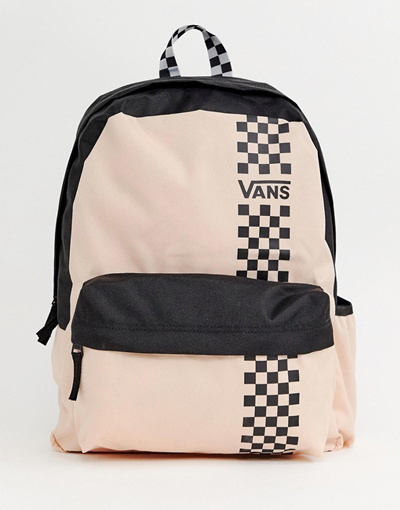 vans realm backpack grey pink