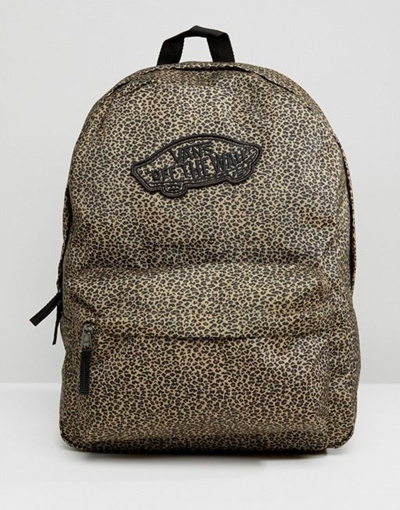 vans leopard print rucksack