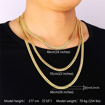 Men's jewelry white hot sale gold chain