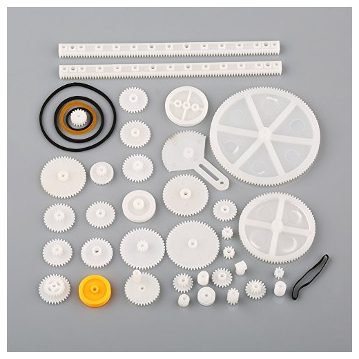 34 Kinds Plastic Shaft Rack Reduction Worm Gears Belt Pulley DIY For Robot NEW 