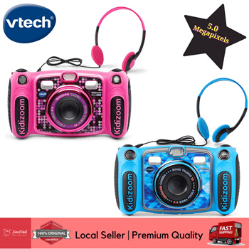 VTech Kidizoom Duo 5.0 Deluxe Digital Selfie Camera with MP3 Player and  Headphones, Pink
