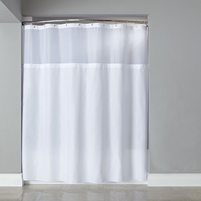 semi translucent shower curtain