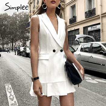 White deals blazer dress