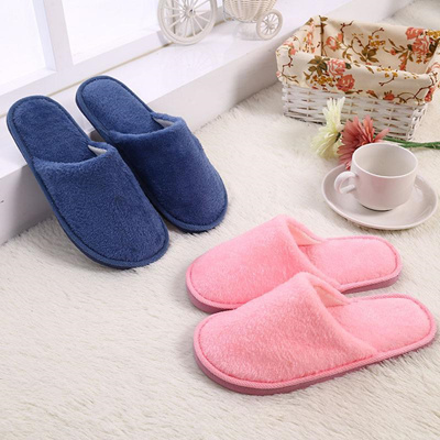 wholesale-indoor winter slippers solid short plush soft bedroom slippers  couple women men hsg23