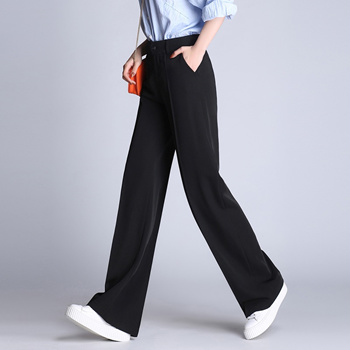 grey straight leg pants womens