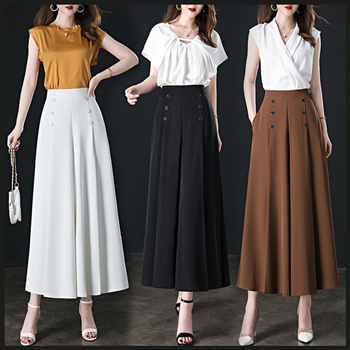 Qoo10 - 2019 new summer korean style loose pants casual pants female high  wais : Women's Clothing