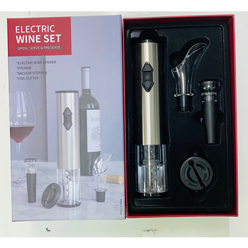 Ivation Electric Wine Opener, 9-Piece Wine Gift Set, Silver Bottle Opener,  Wine Aerator Pourer - Walmart.com