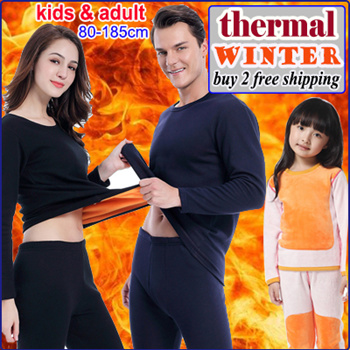 Qoo10 - 10 colors Women and men winter thermal inner wear set warm