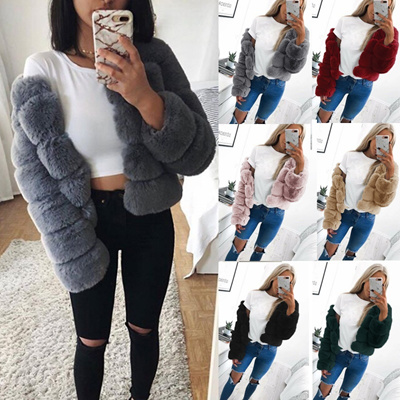 Qoo10 Winter Women Fashion Plus Size Winter Faux Fur Women Coat