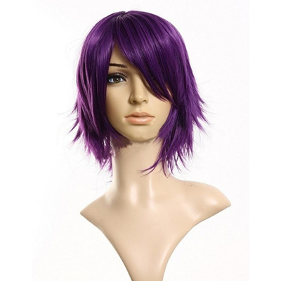 Qoo10 With Secret Free Gift New Man Purple Straight Hair Wigs