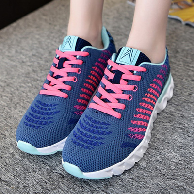 women breathable sport running shoes 