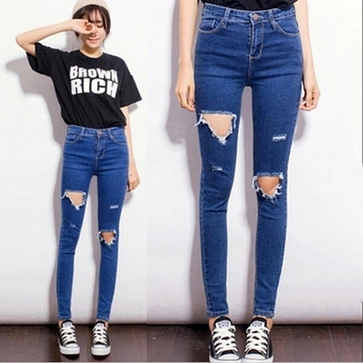 skinny jeans with holes