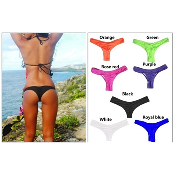 Zmart Women Thong Bikini Bottoms G String Sexy Low Waist Swimsuit Bottom  Brazilian Cheeky Bathing Suit Bottoms