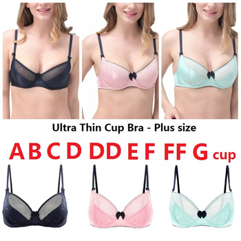 Quube -Women Sexy Soft Ultra Thin Plus Size Big Cup A/B/C/D/DD/E/F