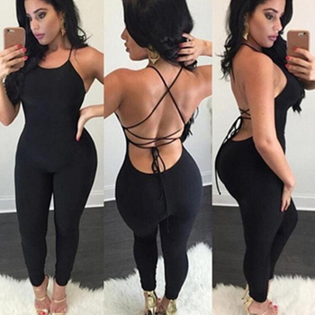 sexy backless jumpsuit