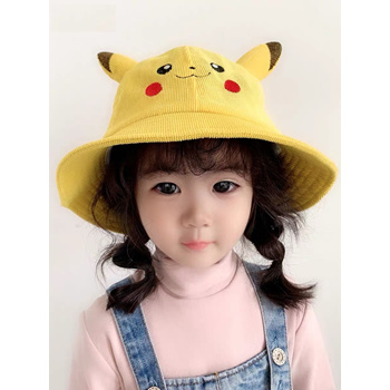 Qoo10 - Kids 2 in 1 Bucket Hat with Face Protection Shield Pikachu