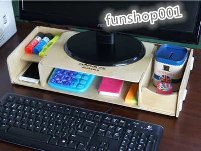 Qoo10 Wood Frame Lcd Computer Monitor Add Shelf Shelf Shelf