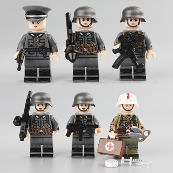 Ww2 Lego German Uniform, Weapons Helmets Coat