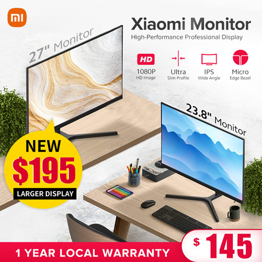 Qoo10 - 【Xiaomi】Mi Monitor 23.8-inch | IPS Panel | FULL HD 21:9 | 60Hz