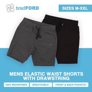 Mens full elastic waist on sale shorts