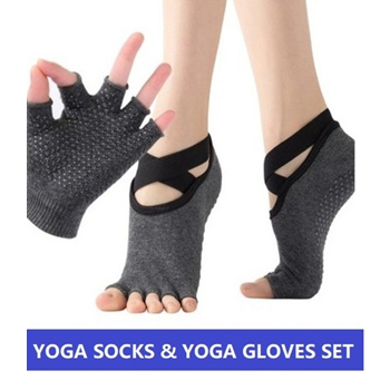 Qoo10 - Yoga Socks And Gloves Set for Women - Non-Slip Toeless And  Fingerless  : Sports Equipment