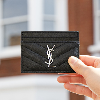 Yves Saint Laurent Monogram Grain de Poudre Leather Wallet