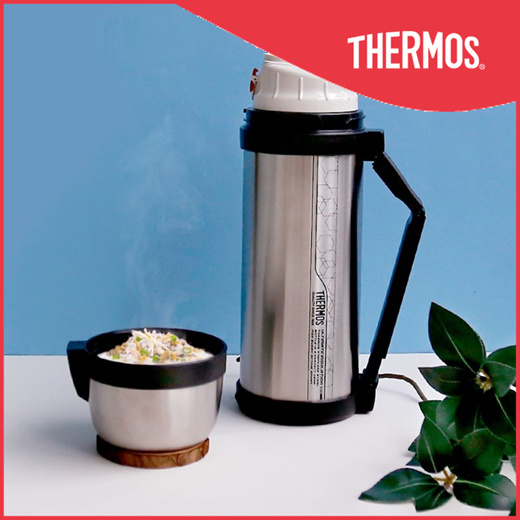 Thermos for food thermos King sk3000 0.47l, folding spoon, steel