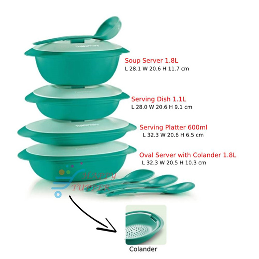 READY STOCK Tupperware Gourmet Server Set Raya Serving Serveware