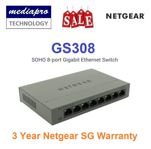 Qoo10 - NETGEAR GS308 SOHO 8-port Gigabit Ethernet Switch - Metal