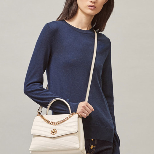 Qoo10 - 【TORYBURCH】 Kira Chevron Top Handle Satchel Bag 61674