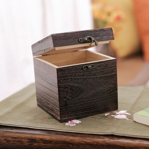 Qoo10 - Antique Paulownia Wood Tissue Box Square Shaped Napkin Holder  Contain : Furniture & Deco