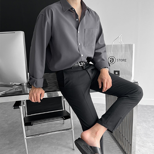 Qoo10 - [Coolfort] Men Korean Style Trousers Long Pants Wrinkle