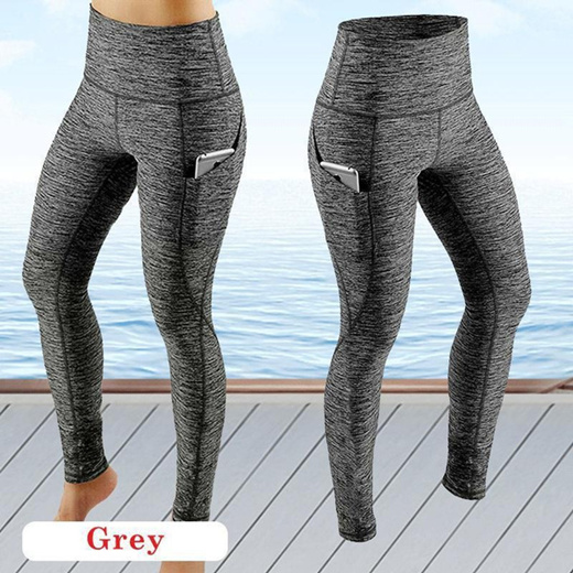 Qoo10 - Outdoor Women Solid Sportswear with Pocket Women Tights