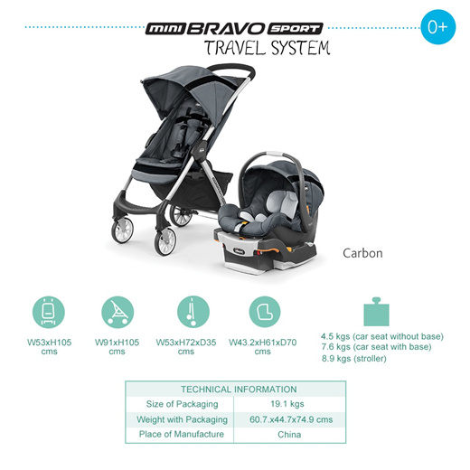 Mini bravo outlet sport travel system