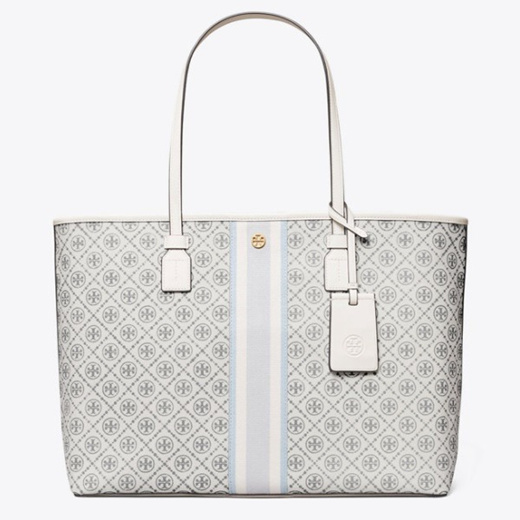 Qoo10 - TORY BURCH T MONOGRAM COATED CANVAS TOTE BAG 81964☆100